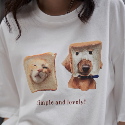 【6color】アニマルプリントオーバーサイズTシャツ《Z00990》