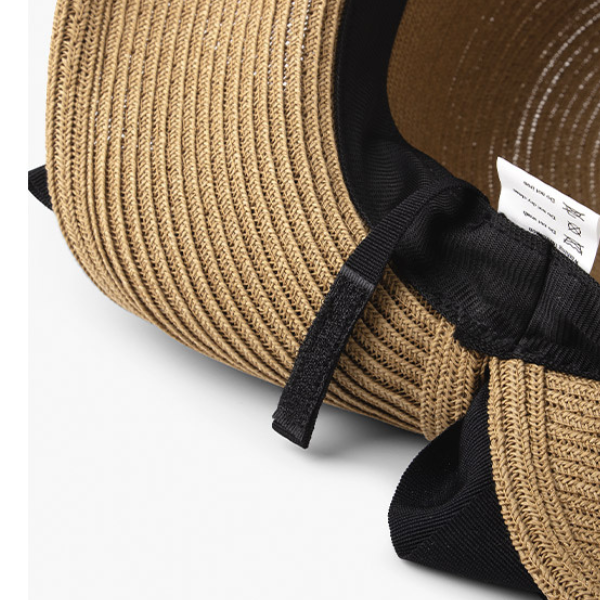 ブラックリボン付きストローハット Z00202