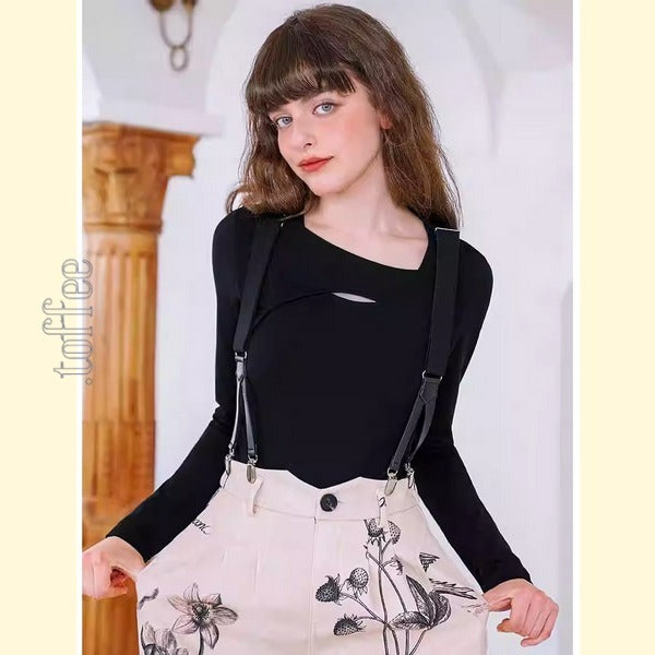 【3color】ニッチなクロスデザイン　ボトリングシャツ C0167