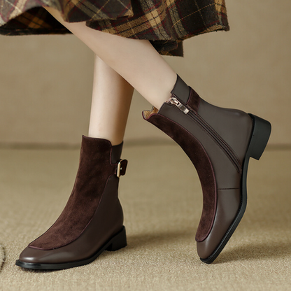 【3color】シームデザインベルテッドブーツ X-372