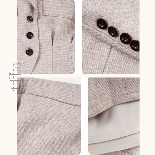 ショートテーラードジャケット＆ロングプリーツスカート セットアップ　《Z00773》