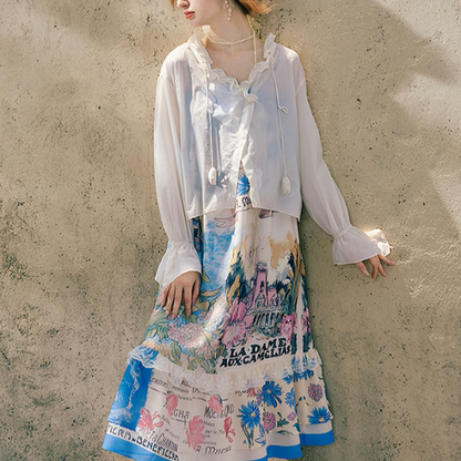 フリルシアークロップドカーディガン《Z00971》