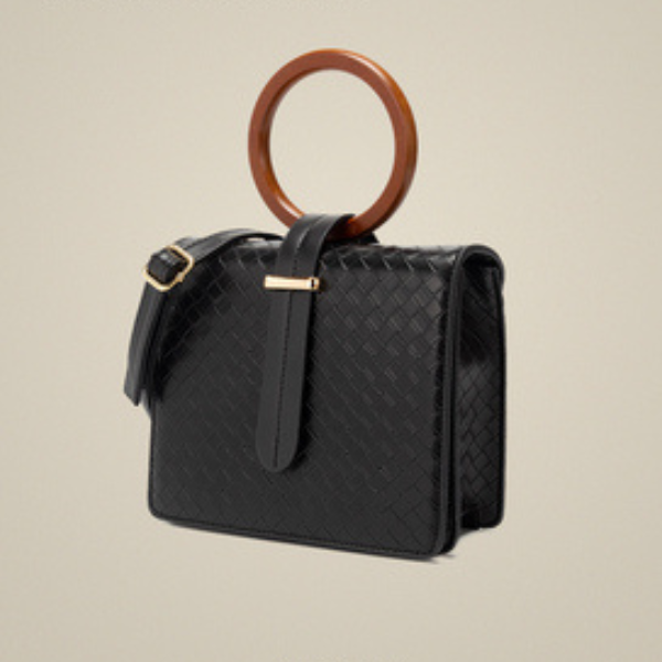 ウッドハンドル2wayスクエアバッグ AU-375