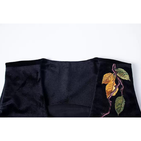 バンビ柄ノーボタンベスト AU-339