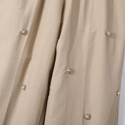 カジュアルビーズデコレーションパンツ　AU-095