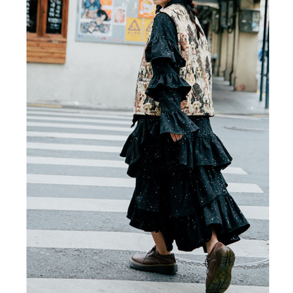 ティアードプリーツセットアップ X-277