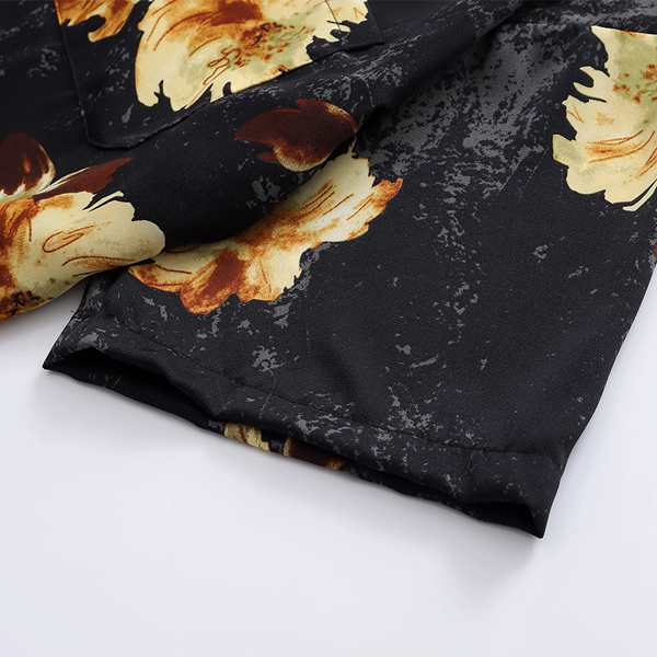 ボックスシルエット花柄シャツ《Z00919》