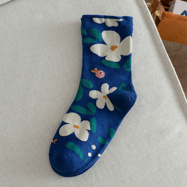 フラワー刺繍ソックス3点セット Z00315