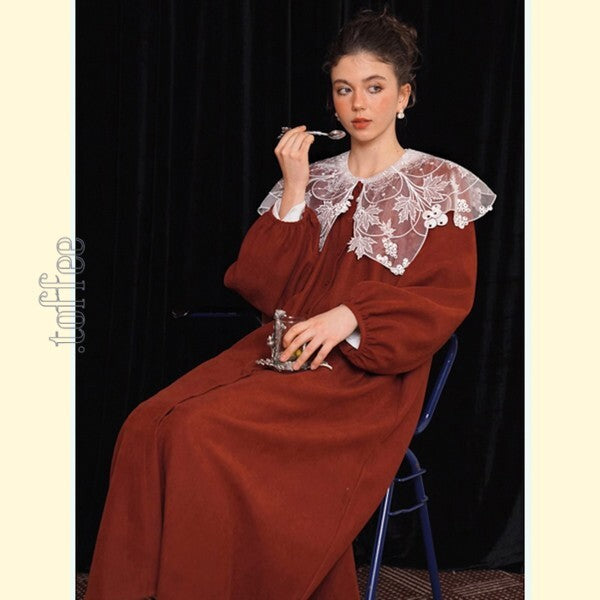 クラシックに新たな息吹：ガーリーなシャツワンピース 《C0199》