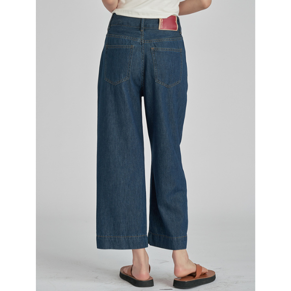 【2color】ウォッシュド ワイドレッグジーンズ Z00177