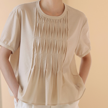 デザインプリーツブラウス X-113