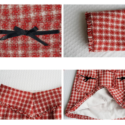 千鳥格子フリンジエッジセットアップ Z00018