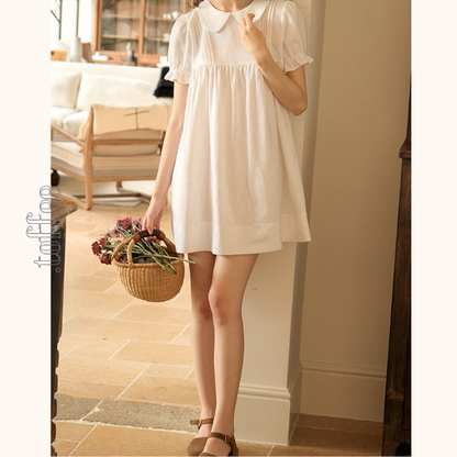 【2color】ドールカラーとプリーツの優美ワンピース《Z01049》