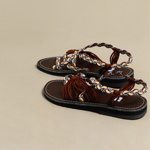 カラフル手織りフラットサンダル Z00211