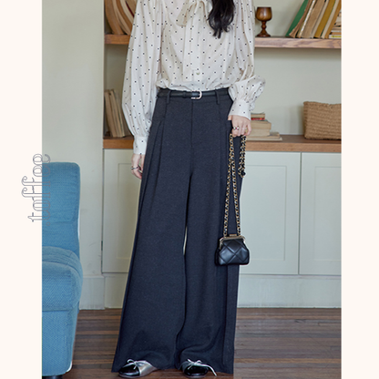 ハイウエストクロップド丈ワイドパンツ 　《Z00763》