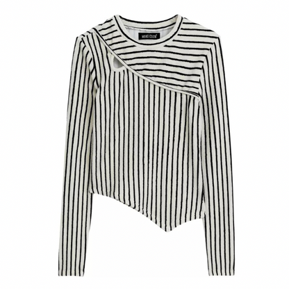 イレヘムストライプトップス w-141