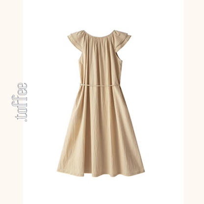 フライングスリーブミモレ丈ワンピース《Z01026》