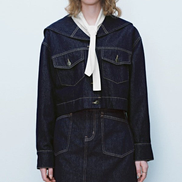 セーラーカラーデニムジャケット Z00278