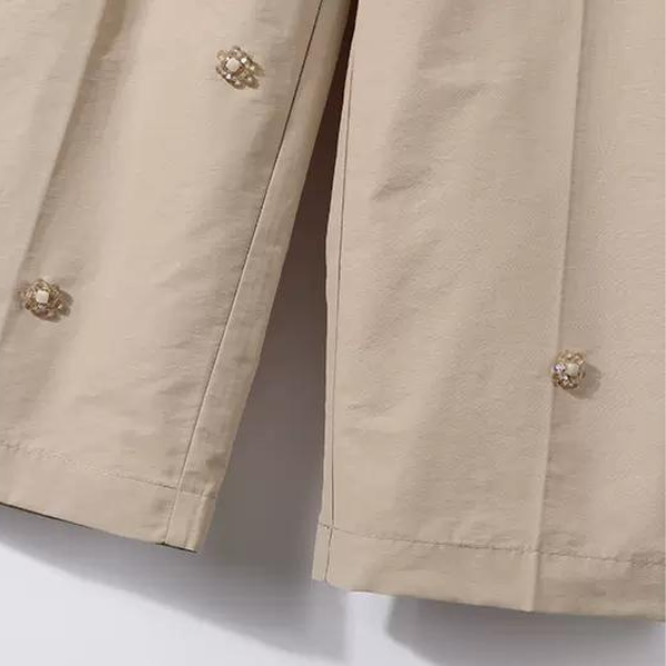 カジュアルビーズデコレーションパンツ　AU-095