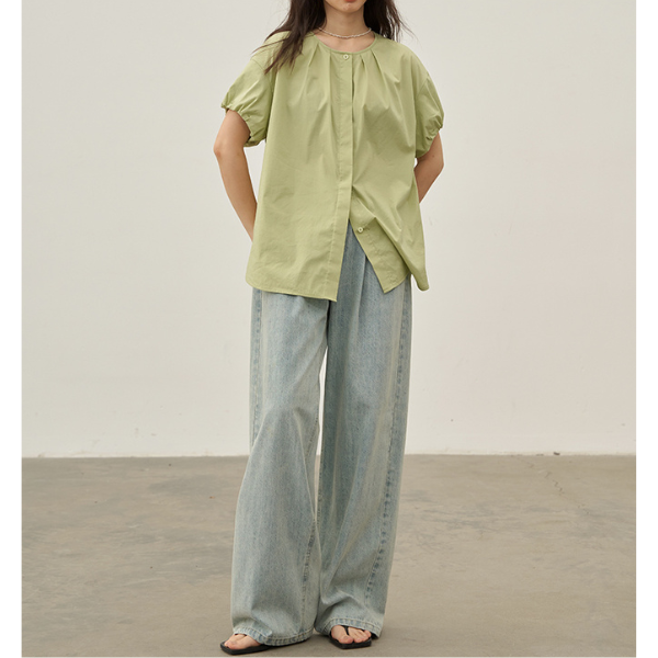 ルーズストレートデニムパンツ Z00224