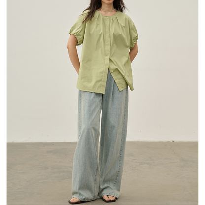 ルーズストレートデニムパンツ Z00224