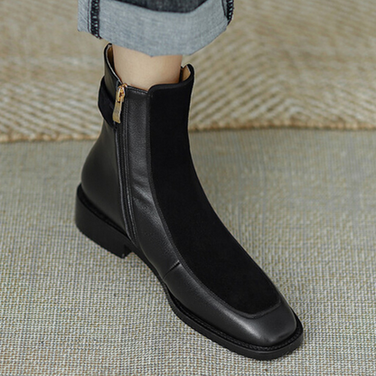 【3color】シームデザインベルテッドブーツ X-372