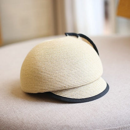 【３color】ワンポイントがついた可愛い麦わら帽　sp0076