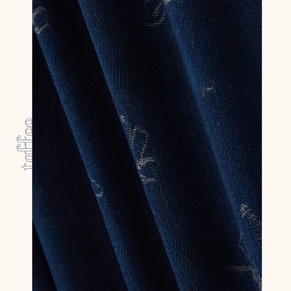 リボンジャガードデニムパンツ《Z00989》