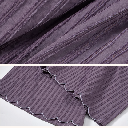 フリルスリーブトップ＆ワイドパンツセットアップ《Z00966》