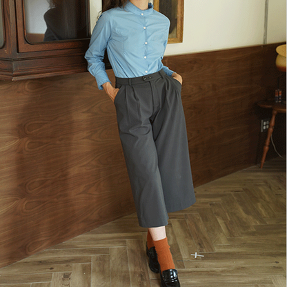 【2color】ワイドクロップドパンツ    Z00491