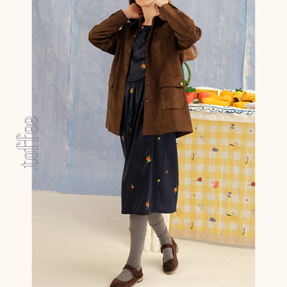 スクエアネック小花柄ワンピース　Z00580