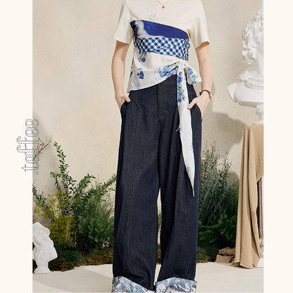 星降る夜の宴のストレートジーンズ《Z01058》