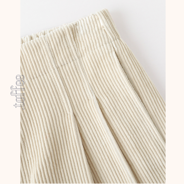 【2color】コーデュロイハイウエストワイドパンツ　《Z00734》