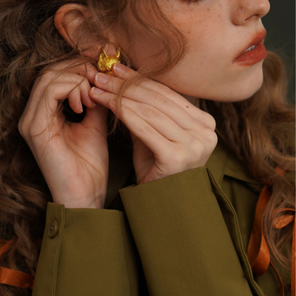 【２Size】ゴールドアニマルピアス w-031