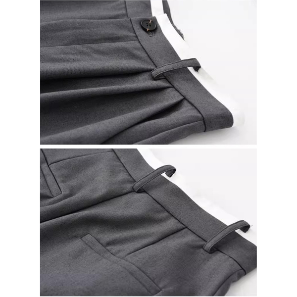 【2color】タック入りシンプルスラックス X-379