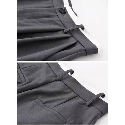 【2color】タック入りシンプルスラックス X-379