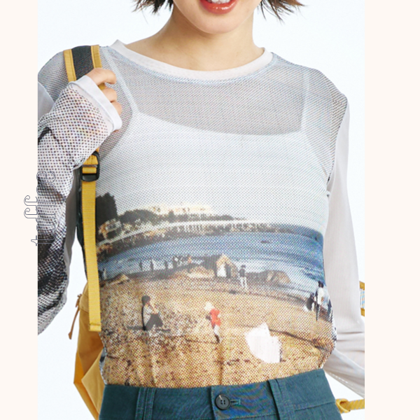 【3pattern】シースループリントロングTシャツ　Z00414