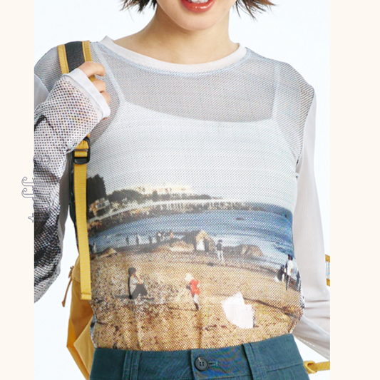 【3pattern】シースループリントロングTシャツ　Z00414