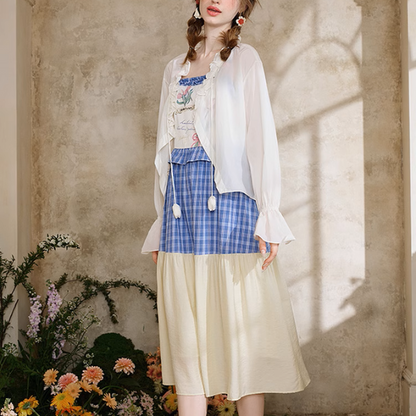 フリルシアークロップドカーディガン《Z00971》