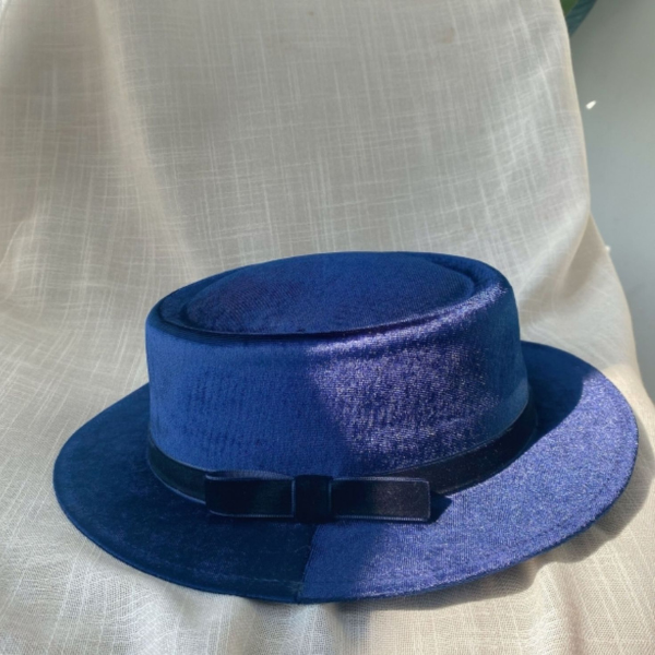 【6color】リボン付きフラットハット　Z00060