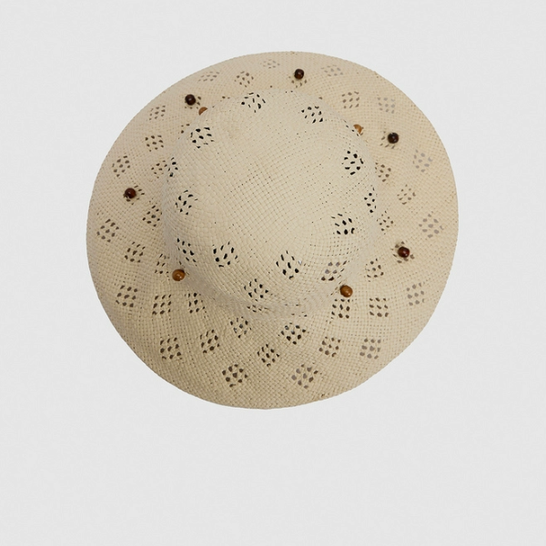 透かし編みストローハット《Z01067》