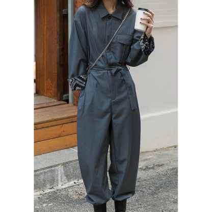 ウエストベルトワントーンジャンプスーツ　AU-222