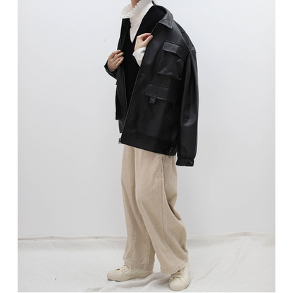 スタンドカラーフリルステッチトップス　AU-237