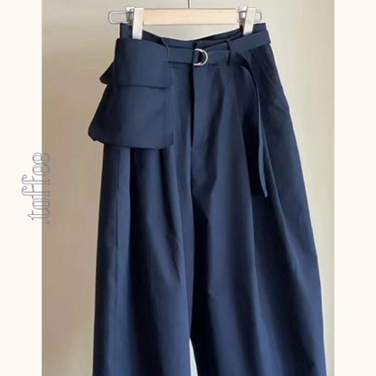 ウエストポーチ付きロングカジュアルパンツ　Z00415
