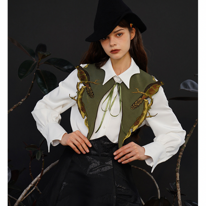 バードエンブロイダリーショール w-061