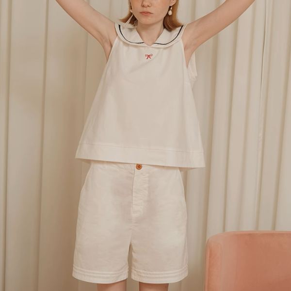 マリンライクノースリーブトップ《Z00984》