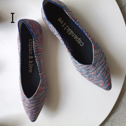 【18pattern】カラーパターンニットパンプス X-109