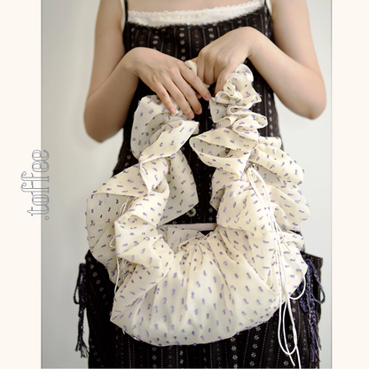 ドローストリング付きギャザーショルダーバッグ《Z00936》