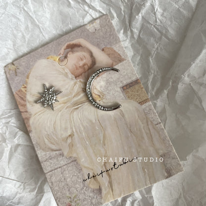 【２color】太陽と月のイヤーアクセサリー