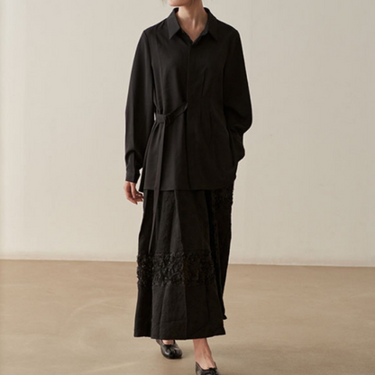 立体フラワーレーススカート X-087